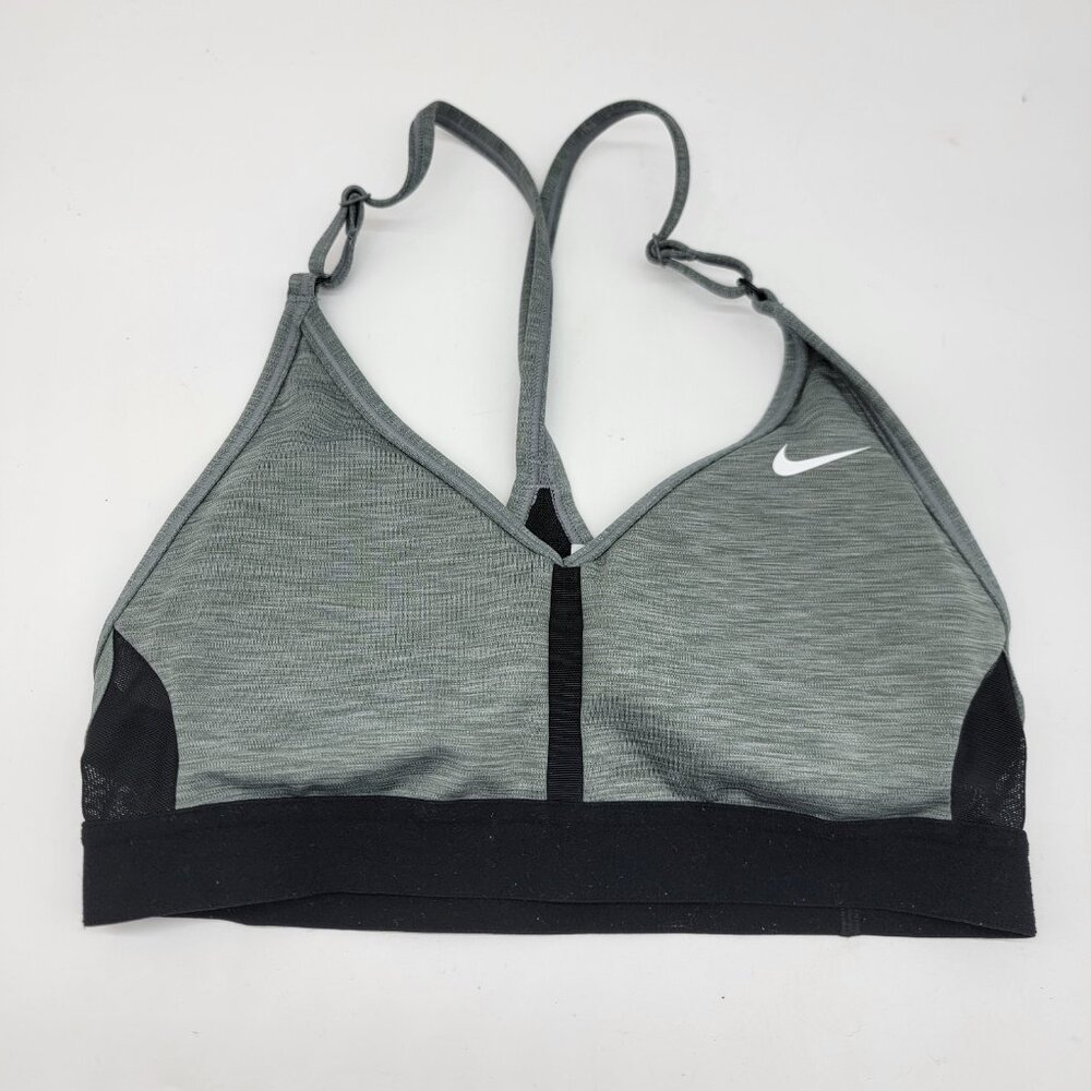 Women's Nike Dri-Fit Padded Sports Bra Gray Sz XS‎ Workout Gym Athletic